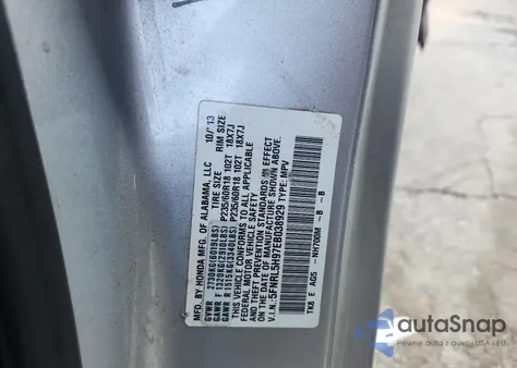 2014 Honda Odyssey Touring z USA, uszkodzony, nr VIN 5FNRL5H97EB038929